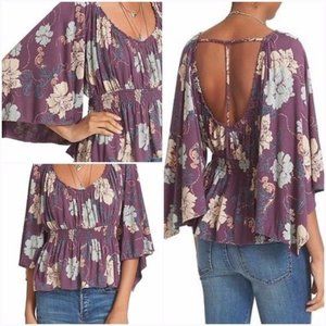 Cute Floral purple Top by Free People!